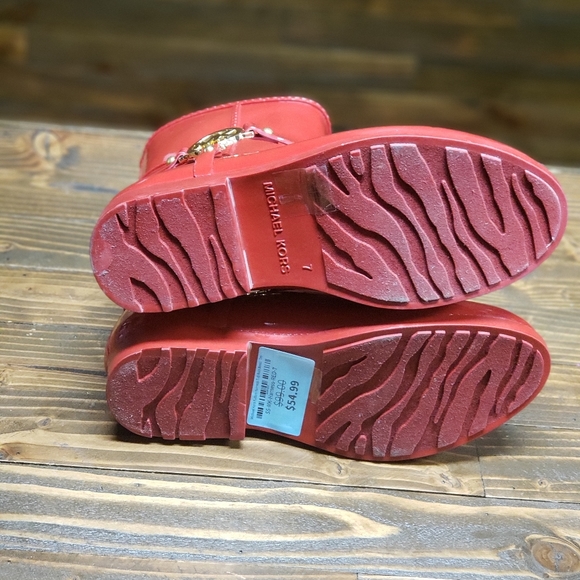 Michael Kors Women's Red Rain Boots US Size7 - Picture 2 of 6